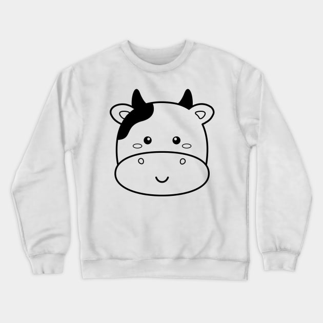 Head of Cow for Boy Girl Men Women - Cows Head Crewneck Sweatshirt by samshirts